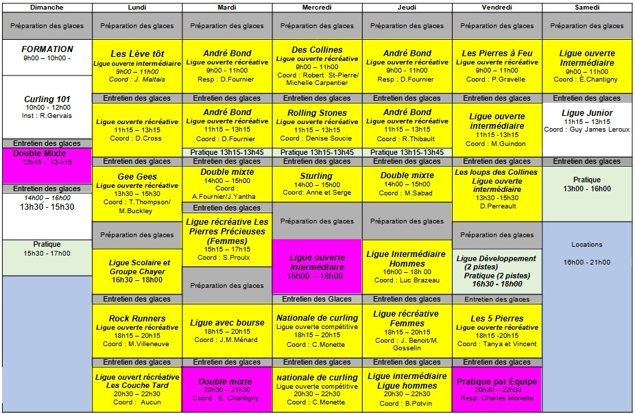 Curling Horaire hebdomadaire proposé 26 27 V2 11 juin 2026